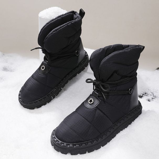 Skischoenen Negen Kleuren Sneeuwvlok Sneeuwlaarzen Reizen Russisch Grote Revers Modieus Warm Dik Bont Dikke Binnenzool Groothandel En Detailhandel_voghion.com
