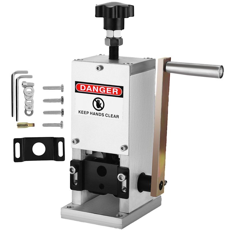 VEVOR Manual Wire Stripping Machine 0.06-0.98 Inches, Wire Stripper Machine With Hand Crank Portable, Wire Stripping Tool Aluminum Construction,for Scrap Copper Recycling_voghion.com