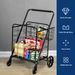 Heavy Duty Folding Utility Shopping Double Cart_voghion.com