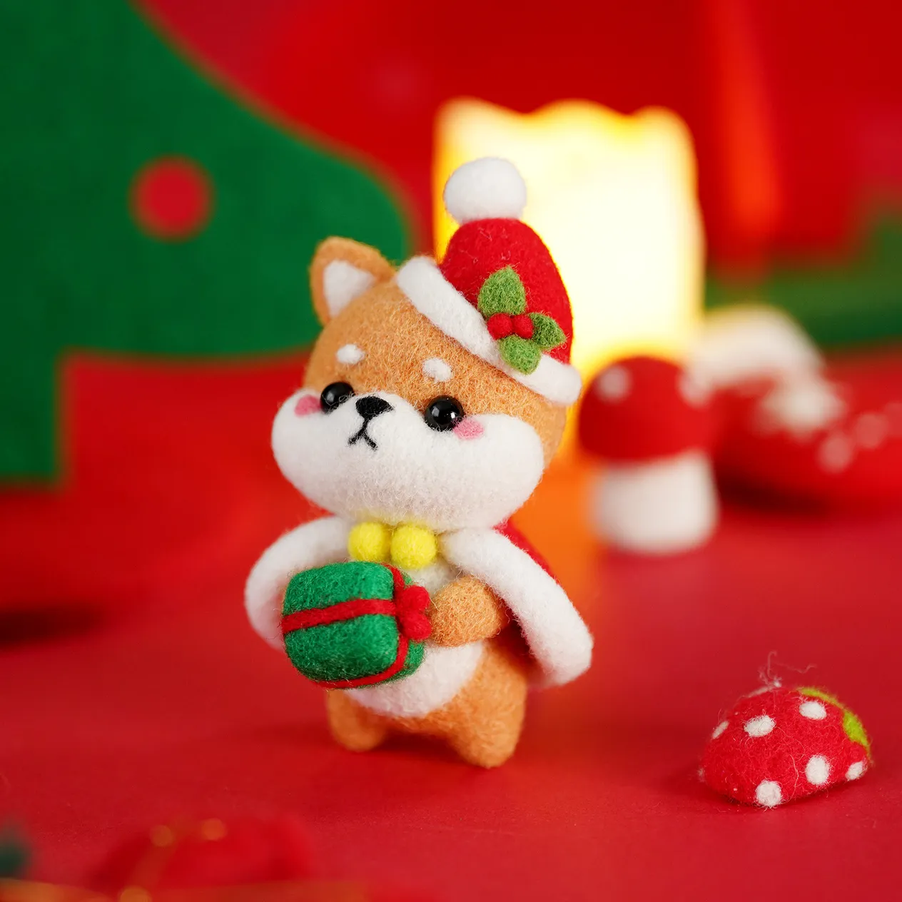 New Christmas Doll Doll Diy Wool Felt Poking Music Material Package 4 Sets Christmas Decoration_voghion.com