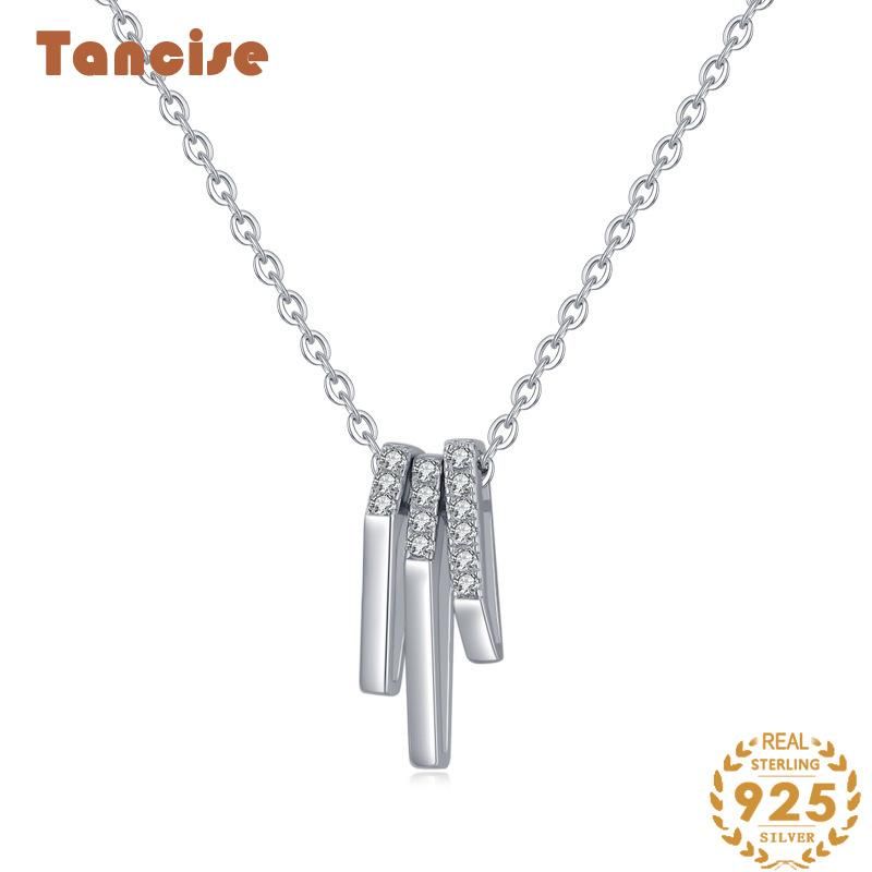 Tancise S925 Collana con ciondolo in argento sterling Collana versatile alla moda da donna Regalo di moda_voghion.com