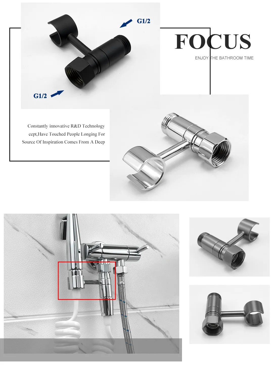 Corps de robinet d'angle en laiton nettoyant corps nettoyant corps nettoyant buse en acier inoxydable pistolet de pulvérisation de toilette lave-cul robinet_voghion.com