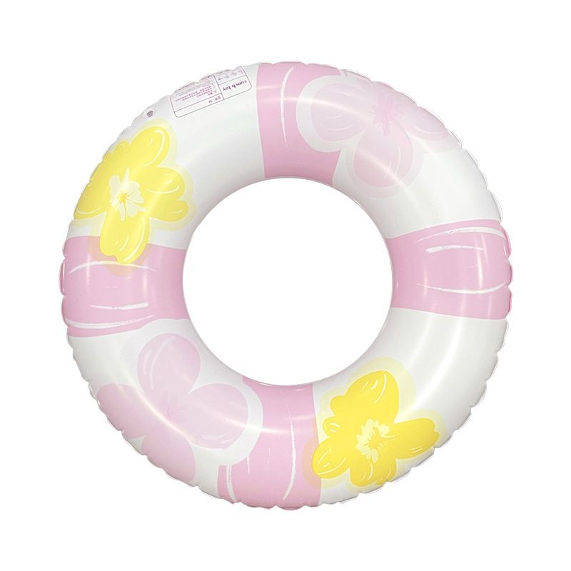 Vintage Floral Inflatable Pool Float For Women - Thickened Eco-Friendly PVC Swim Ring (Retro Design Non-Toxic Includes Repair Patch & Storage Bag)​_voghion.com
