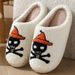 Slippers Cotton slippers Women Winter Christmas Halloween cotton drag indoor home plush warm cotton slippers_voghion.com