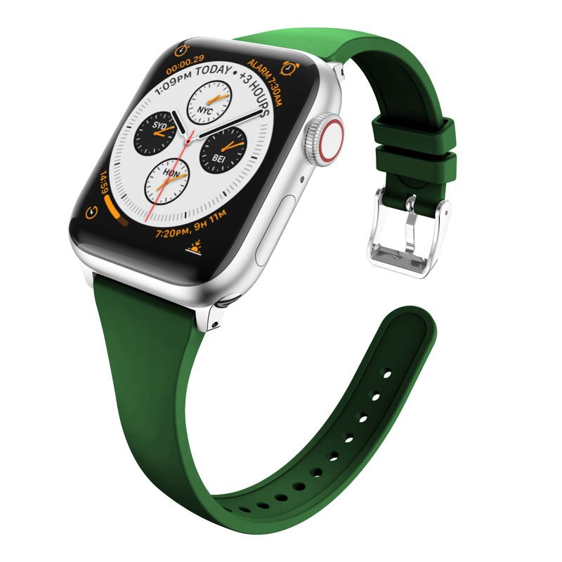 Cinturino per Apple Watch Ultra 49mm 41mm 40mm 38mm Donna Uomo Soft Silicone Sport Slim Cinturino di ricambio iwatch SE Series 8 7 6 5 4 3_voghion.com