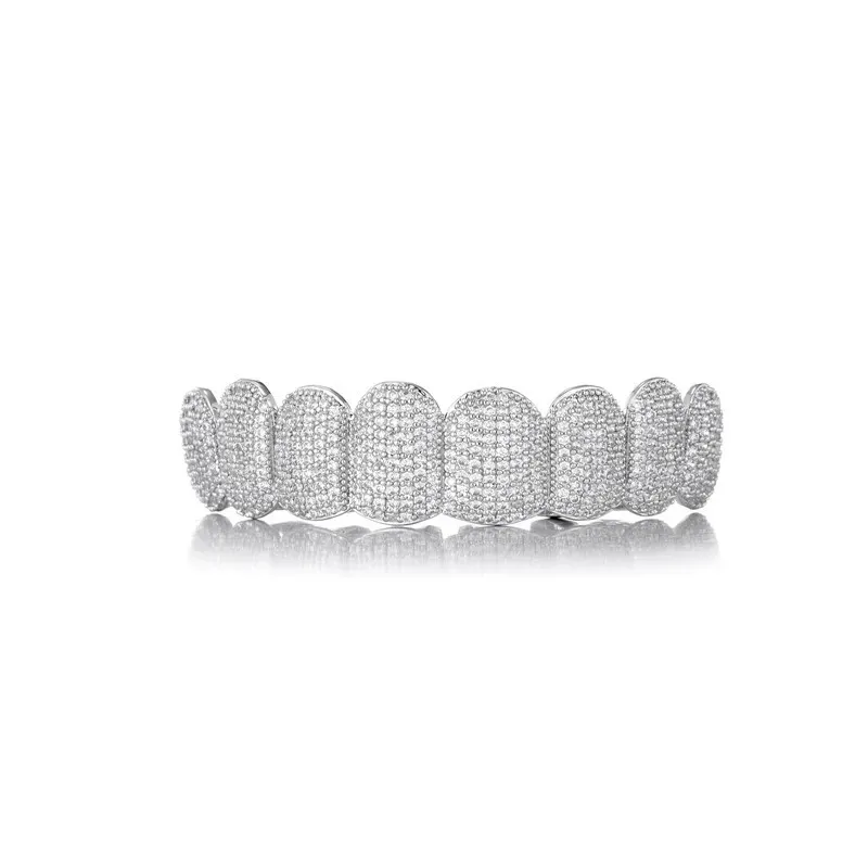 Exclusive Customization Moissanite Teeth Grillz Iced Out Hop Sier Decorative Braces Real Dia Bg Tooth Grills For Men_voghion.com