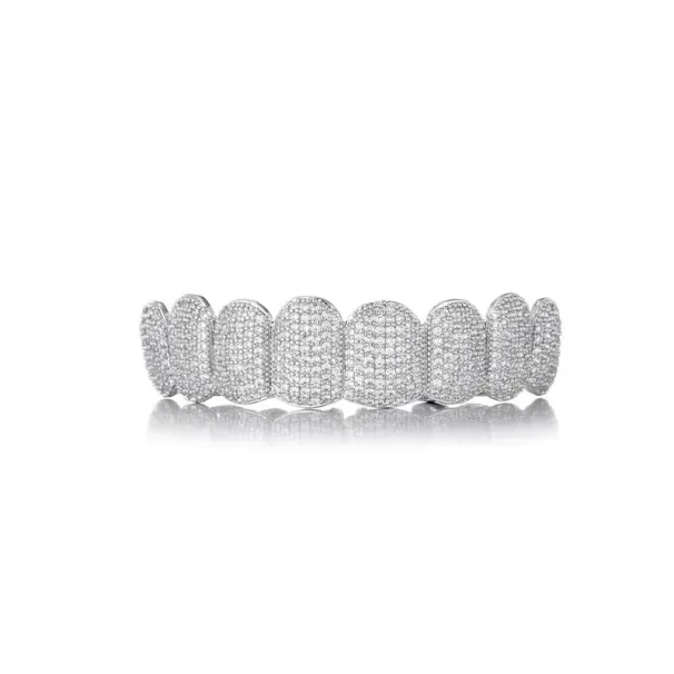Exclusive Customization Moissanite Teeth Grillz Iced Out Hop Sier Decorative Braces Real Dia Bg Tooth Grills For Men_voghion.com