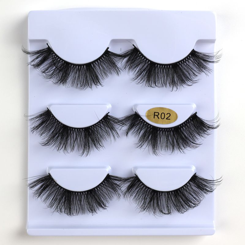 3D 10 Pairs Faux Mink Lashes Fluffy Soft Wispy Volume Natural Long False Eyelashes Eyelash Extension Reusa_voghion.com