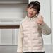 Kids' Sherpa-Lined Puffer Jacket - Winter & Spring Warm Zip-Up Coat With Stand Collar, Lightweight Quilted Outerwear For Boys & Girls (100-170cm)_voghion.com