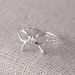 sterling silver irregular bow ring female simple sweet temperament small personality open tail ring 0460G_voghion.com