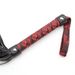 Sex Products Health Products Black Leather Red Silk Handle Whip Loose Whip_voghion.com