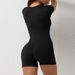 New Style Seamless Short Sleeve One-Piece Yoga Top Without Chest Pads Casual Sports Bodysuit Shapewear Wholesale_voghion.com