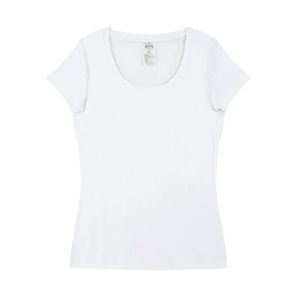 Women's Slim Fit Round Neck Short Sleeve T-Shirt - Breathable Cotton Blend Stretch Fabric, Casual & Versatile Basic Top For Everyday Wear_voghion.com