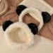 Fascia per capelli con orecchie da panda, per donna, autunno e inverno, con bordo largo, in peluche, antiscivolo, con motivo a cartoni animati_voghion.com