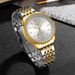 Men's Stainless Steel Quartz Watch With Date Display, Water Resistant, Luminous Hands, And Business Casual Style Calendar Business Watch_voghion.com