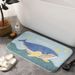 Dolphin Bliss Plush Bath Mat - Ultra Absorbent Memory Foam Carpet For Bathroom (Non-Slip Backing, Fast Drying, Machine Washable)_voghion.com