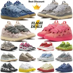 Σχεδιαστής μάρκας κορυφαίας ποιότητας άνδρες γυναίκες δερμάτινα αθλητικά παπούτσια Emed calfskin ρίγες ελαστικό βαμβάκι χαμηλό S ανδρικά επίπεδα παντελόνια