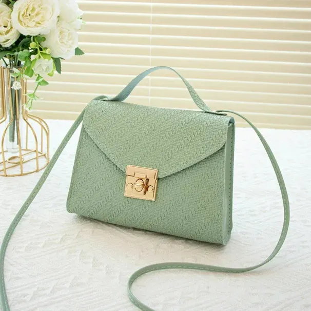 Borsa a tracolla piccola, casual, alla moda, in pelle PU, quadrata, da donna, leggera, Y, 240910_voghion.com