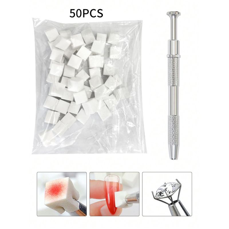 Sets & Kits Sponge 1cm Mini Tofu Block Nail Art Gradient Sponge Pat Glue Special Smudge Blush Small Square Scratch Pen_voghion.com