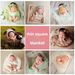 Newborn Photography Props Children's Photography Blanket Thick Line Square Blanket Baby Photo Background Blanket Multicolor_voghion.com