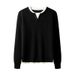 Korean-Style Layered Mock Neck Sweater For Men – Thickened Oversized Pullover With Stretchable Fabric, Casual Winter Turtleneck_voghion.com