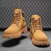 European Warm Series Martin 2025 Autumn New High-top Versatile British Style Yellow Casual Work Boots Men's Shoes_voghion.com