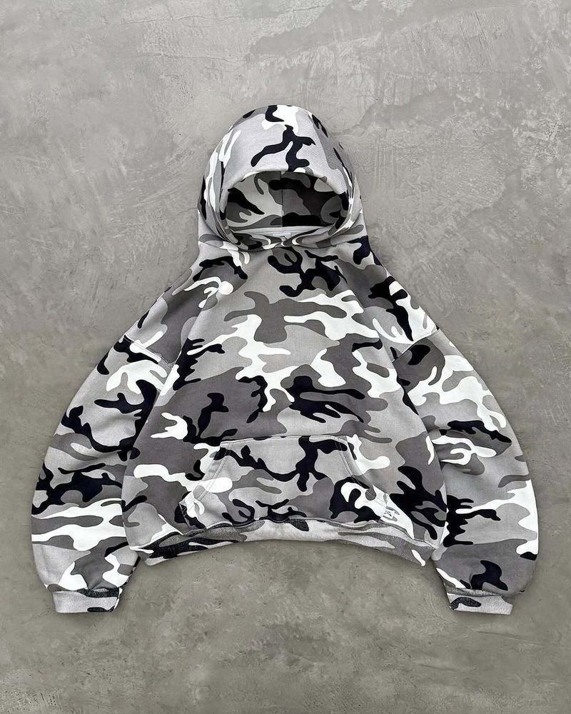 Men's Clothing Camouflage Print Fashion Sports Suit Personality Street Loose Casual Pants Suit_voghion.com