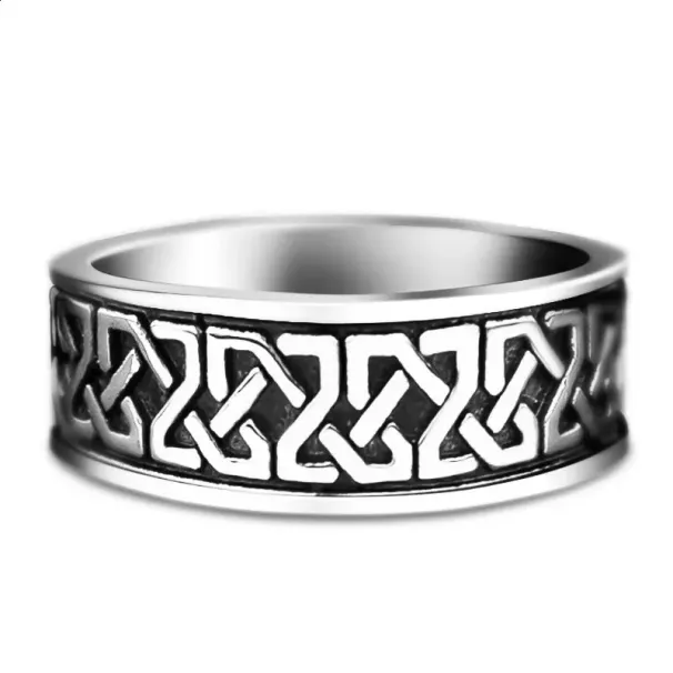 Huitan Viking Nordic Mythical Giant Werewolf Ring Defense Totem Wolf Fashion Hip Hop Rock Neutral Finger Punk Gift_voghion.com