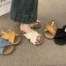 Kreuz im ethnischen Stil mit flachen Hausschuhen für Damen im Sommer im Freien Sandalen im Bohemian-Stil für den Urlaub und den lässigen Strand_voghion.com