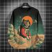 Sudadera con capucha japonesa para hombre, jersey con estampado 3D de gato espacial, informal, de manga larga, talla grande_voghion.com