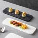 Rectangular Ceramic Sushi Platter - Elegant Serving Dish For Cake/Dessert/Restaurant Presentation_voghion.com