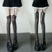 Hot girl JK summer internet celebrity ins knee high sexy black silk suspender pantyhose women gothic style fishing net_voghion.com