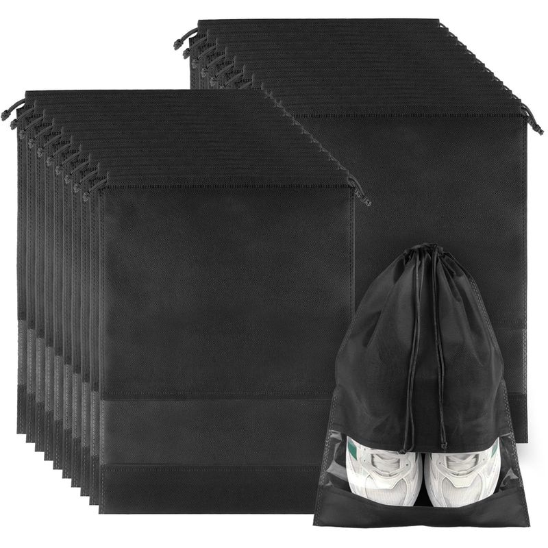 Scarpiere e organizzatori 12 confezioni grandi borse per imballaggio con finestra trasparente antipolvere coulisse viaggio stoccaggio scarpe_voghion.com