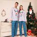Christmas Plaid cartoon deer Christmas family dress printed home dress pajamas_voghion.com