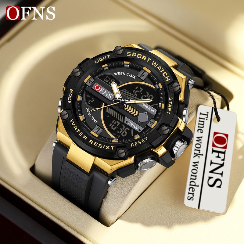 Digital Watch Dual Display Multi-function Sports Watch Alarm Clock Waterproof Trend Student Watch_voghion.com