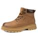 Martin Boots Men's Velvet Thermal Short Boots Retro Style Tooling Boots Rhubarb Boots_voghion.com