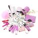 19-Piece Multifunctional Keychain Set - Stylish Resin & Plastic Bag Charm For Women, Car Accessories, Purse Decor (Vibrant Colors)_voghion.com