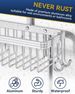 2-Tier Shower Organizer - Aluminum Hanging Rack With Razor Hook & Soap Dish 18kg EU Space Saver_voghion.com