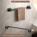 Portasciugamani autoadesivo per bagno senza forare, porta strofinacci per mobili da cucina, asta appendiabiti in alluminio nero_voghion.com