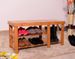 90cm Strip Pattern Tiers Bamboo Stool Shoe Rack with Boots Compartment RT_voghion.com