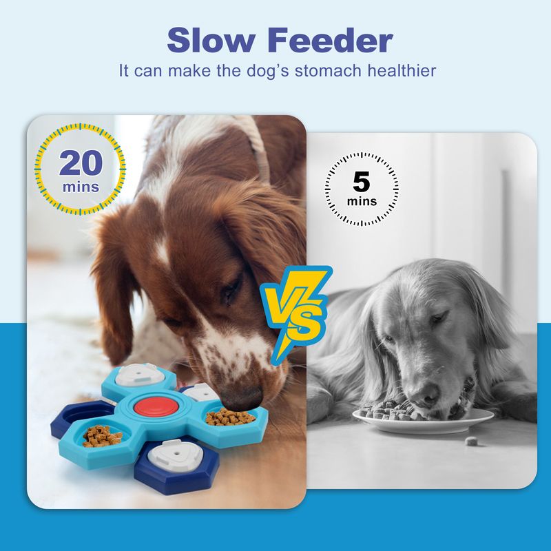 New Product Puzzle Pet Multi-layer Rotating Turntable Slow Food Plate Training Dog Foraging Toy_voghion.com
