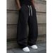 Men's Casual Jogger Pants - Lightweight Polyester Drawstring Trousers With Straight Leg, Comfortable & Stylish For Everyday Wear_voghion.com