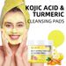 Jastučić za čišćenje s kurkumom i kojičnom kiselinom. Pamučni jastučić za čišćenje i eksfolijaciju_voghion.com