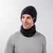 Apparel Accessories in stock Winter fleece-lined Knitted Wool Hat Big Head Men's Fashionable All-match Neck Hat Two-piece Set_voghion.com