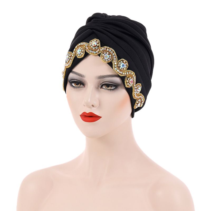 New space layer watermelon hat heavy diamond decorative Indian hat African hat_voghion.com