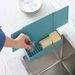 Basket Organizer Faucet Sink Organizer Sponge Storage Basket With Water Baffle Soap Drainer Shelf Holder Kitchen Accessories_voghion.com