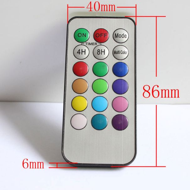 Les accessoires de bougie transfrontalière ne sont pas vendus séparément. Interrupteur à 2 boutons/Télécommande électronique à bougie LED colorée à 18 boutons_voghion.com