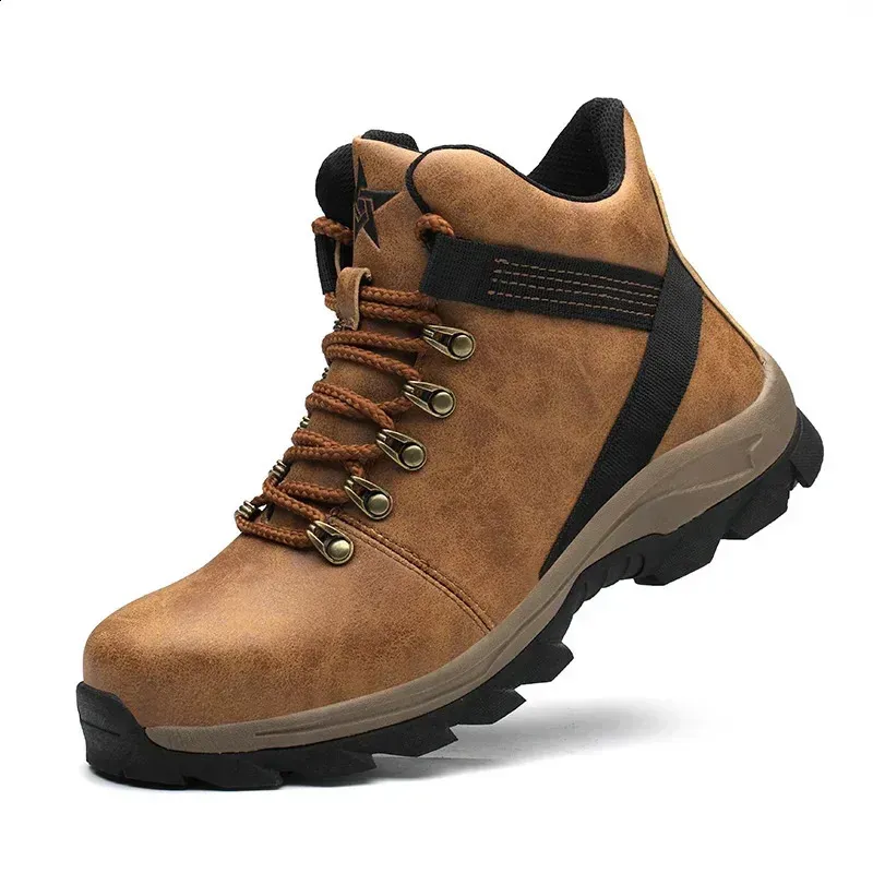Vandtæt Sikkerhed Anti-punktering Stål Arbejdssneakers Uopslidelige Arbejde Botas Sikkerhedssko Mænd Støvler 240904_voghion.com