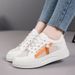 RenMou Witte Dames Zomer 2025 Nieuwe Ademende Mesh Veelzijdige Dunne Casual Platte Bodem Lente En Herfst Sport Board Schoenen Exclusieve Aanbod_voghion.com