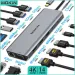 MOKiN USB C Hub Docking Station Multiport With HDMI 4K, DP, 100W PD, SD/TF, RJ45 For MacBook Air/Pro, IPad M1/M2, Thunderbolt_voghion.com